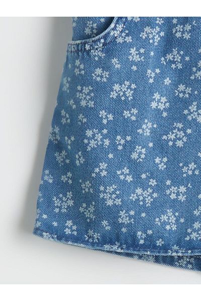 LC Waikiki Lcw Kids Indigo Denim Look Girl's Shorts Skirt