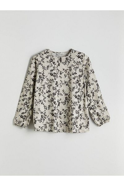 LC Waikiki Lcw Grace Beige Crew Neck Floral Women's Blouse