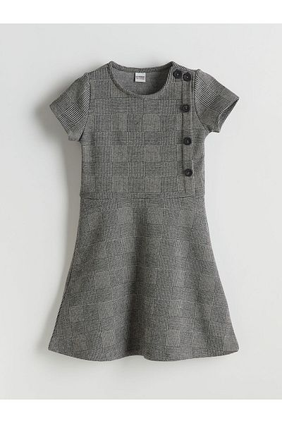 LC Waikiki Crew Neck Plaid Girl's Dress
