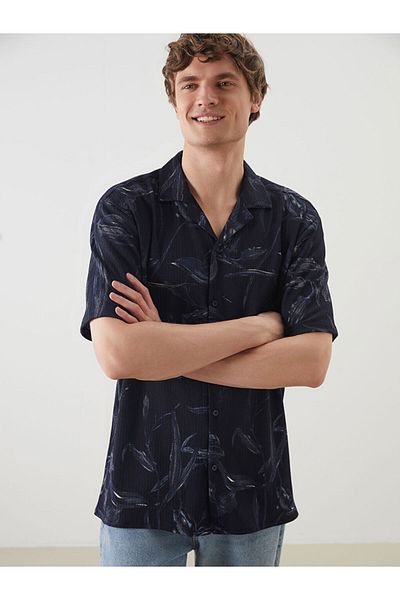 LC Waikiki Regular Fit Short Sleeve Patterned Men's Shirt