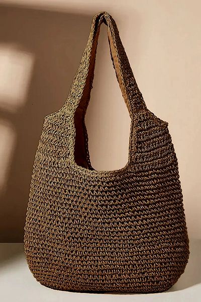 FASHION COCKTAIL Плажна чанта за през рамо с двойна дебела подплата и цип с цип