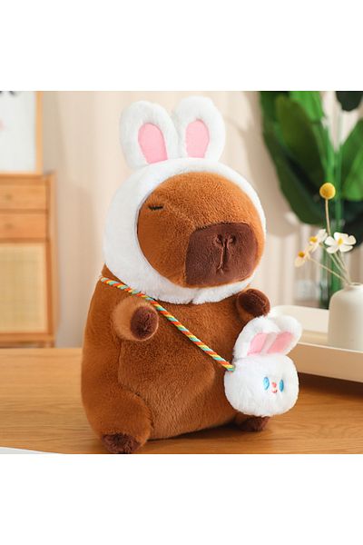 Choice about 25cm bunny capybara ml Creative Kawaii Transform Capybara Plush Doll Frog Rabbit Dinosaur Dog