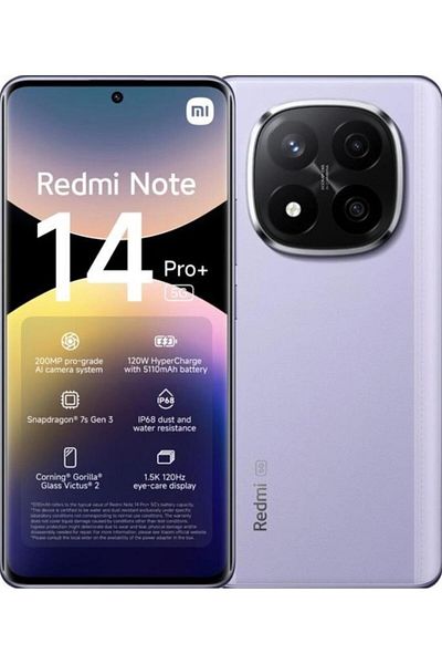 Xiaomi Telefon Mobil Xiaomi Redmi Note 14 Pro+, AMOLED 6.67", 8GB RAM, 256GB, Camera, 200+8+2 MP, Mov