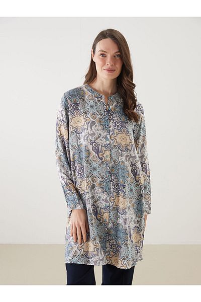 LC Waikiki New Season Dominant Collar Patterned Women's Shirt Tunic - S5Mr76Z8