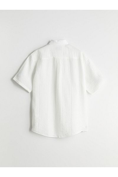 LC Waikiki Lcw Vision White Regular Fit Short Sleeve Men's Shirt