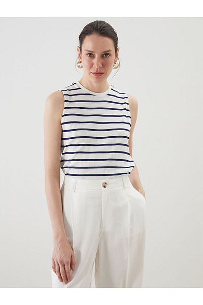 LC Waikiki New Season Crew Neck Striped Women's Undershirt - S5Mp33Z8
