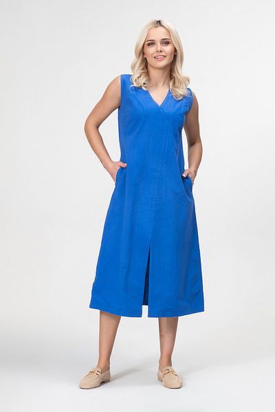 Bold & Young Bold and Young Women's Slit V-Neck Sleeveless Cotton Dress