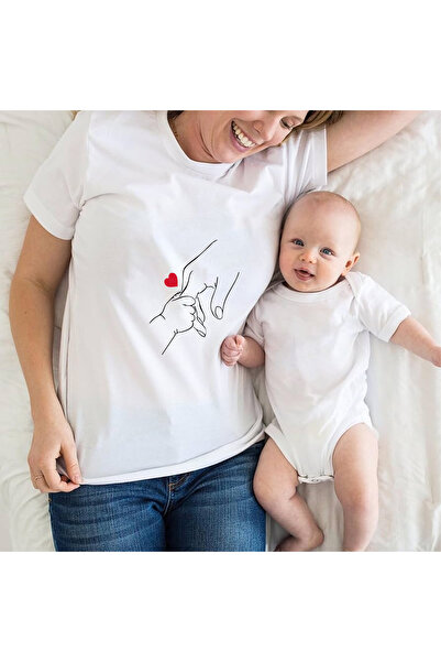 Plaza Butik Tricou oversize imprimat pentru mama și bebelușul