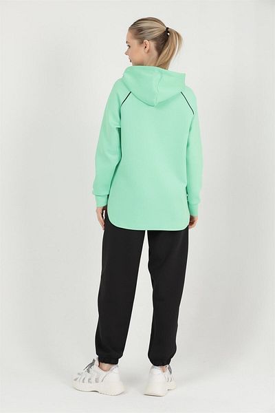 missmaral Set de trening pentru scuba, negru, verde, cu glugă, cu glugă, cu buzunar elastic pentru picior, jos, 1200