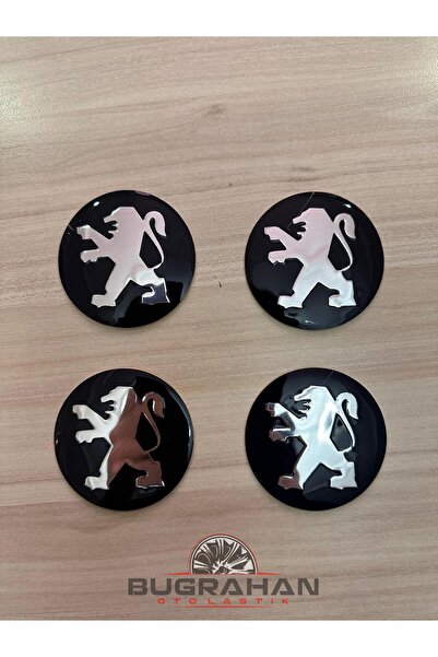 OEM Peugeot Alüminyum Jant Göbeği Arma Yapıştırma Sticker 55-56 Mm