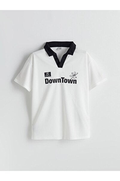 LC Waikiki Nevavm Polo Collar Boys' T-Shirt with Difference