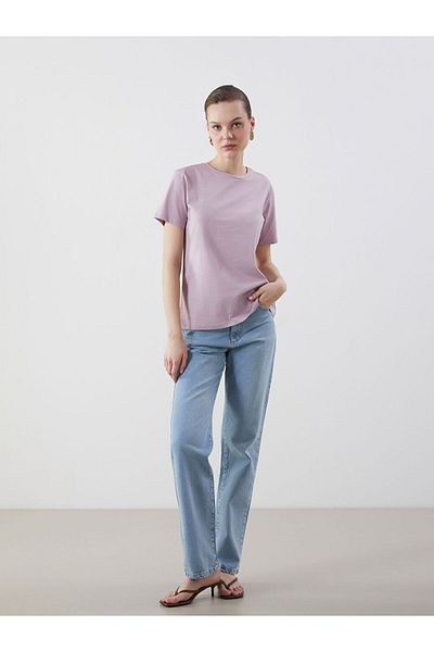 LC Waikiki Lilac Crew Neck Women's T-Shirt