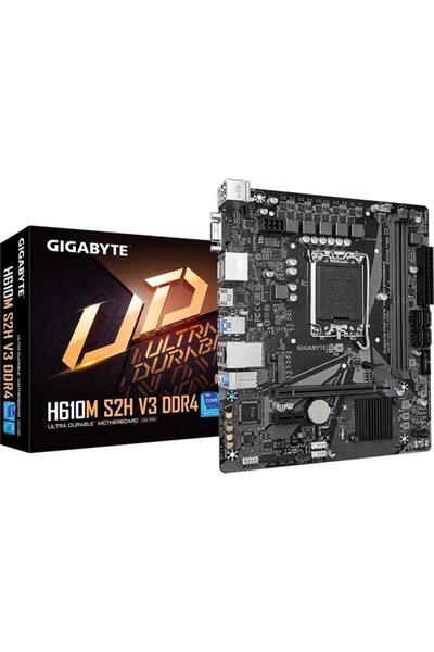 Gigabyte Placa de baza GIGABYTE H610M S2H V3 DDR4, Intel H610, LGA 1700, mATX