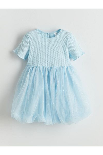 LC Waikiki Lcw Crew Neck Girl's Camisole Dress Fast Fashion