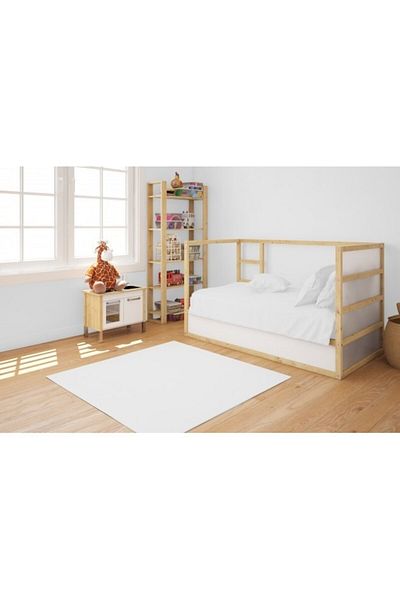 Kotonia Home Lenjerie patut 3 piese Kotonia Home Bebe, Ranforce, 100% bumbac, Alb