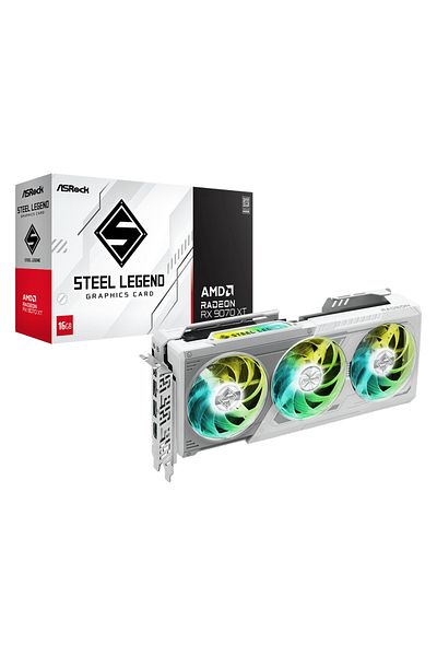 ASROCK Placa video ASRock AMD Radeon RX 9070 XT Steel Legend, 16GB, GDDR6, 256-bit