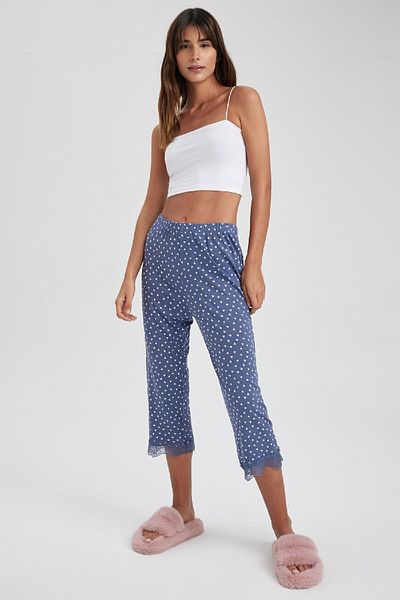 DeFacto Fall In Love Thin Strap Crop Βαμβακερό Λευκό ΕσωτερικόΕσω