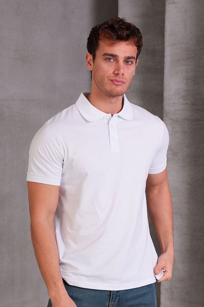 COTTONLAB Ανδρικό μπλουζάκι με λεπτή εφαρμογή, βαμβακερή μαλακή υφή, αναπνεύσιμο ύφασμα χωρίς μπούκλες, λευκό μπλουζάκι με λαιμόκοψη
