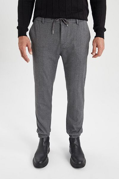 DeFacto Wool Look Jogger Pants - Lace-Up Waist, Elastic Leg, Pockets A8032Ax23Au