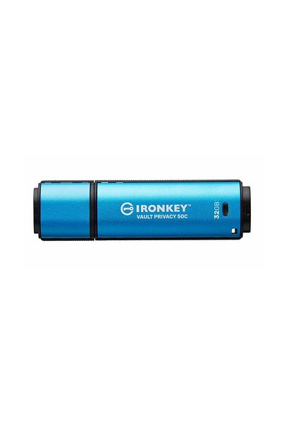 Kingston Stick USB Kingston IronKey Vault Privacy 50C, 32GB, USB-C (Albastru)