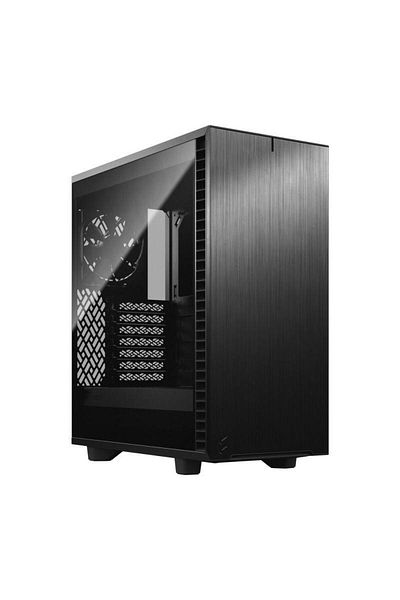 Fractal Design Carcasa Fractal Design Define 7 Compact Dark Tempered Glass, Middle Tower, Antifonare (Negru)