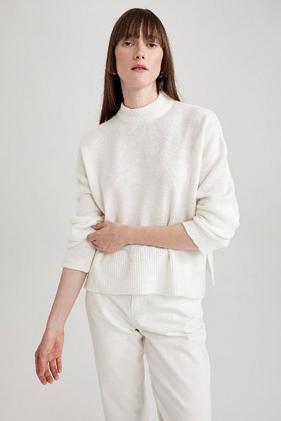 DeFacto Relax Fit Crew Neck pulóver A5015ax23wn