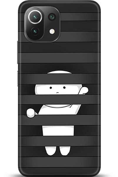 Noprin Xiaomi Mi 11 Lite Case Hd Printed Case - Custody Series 5478