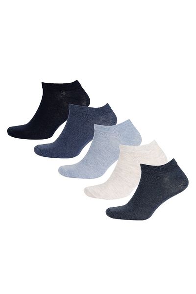 DeFacto 5-teilige Baumwoll-Booties-Socken für Herren J6444azns