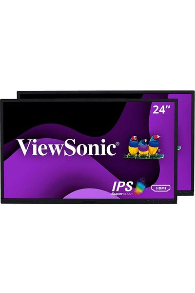 ViewSonic Monitor Kit doua monitoare IPS WLED ViewSonic 24" VG2448_H2 Full HD 1920x1080 VGA HDMI Boxe Negru