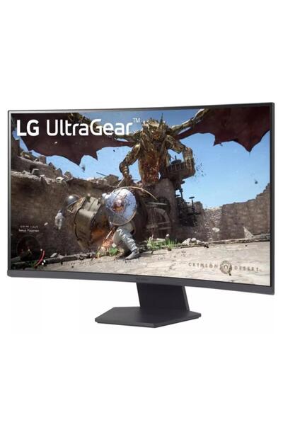 LG Monitor Gaming VA LED LG 31.5" 32GS60QC-B, QHD, HDMI, DisplayPort, Ecran curbat, 180 Hz, 1 ms Negru