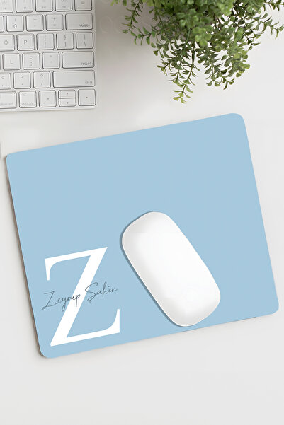 House Gorgeous Kişiye Özel Turkuaz Renkli Baş Harf, İsim Soyisim Tasarımlı Mi...