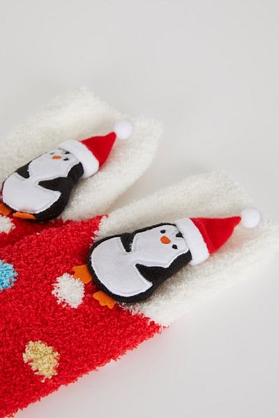 DeFacto Christmas Themed Girl's Cotton Winter Socks - A5593a8ns