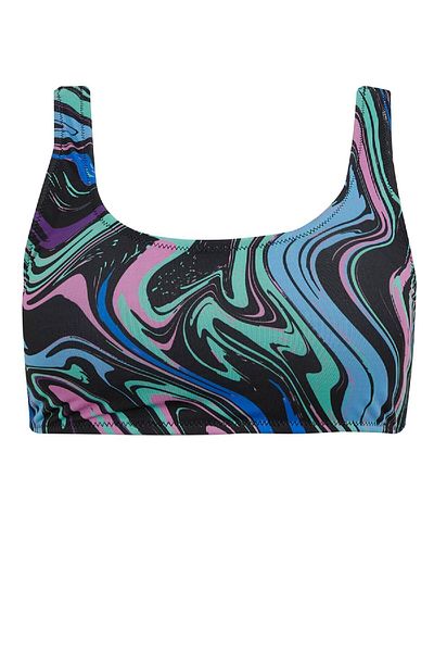 DeFacto Fall In Love Top de bikini cu model Tie-Dye, cu croială normală A9464ax23hs