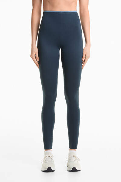 Oysho Perfect-adapt perforated high rise 65cm ankle-length leggings