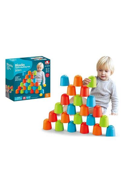FULLJOY 3 in 1 Cup Assembling Game, 30 Pieces 33-2861408