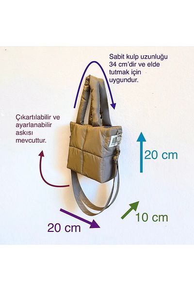Nuggita Women's Bag Mink - Piccolo Quadrato - Waterproof Puff Fabric
