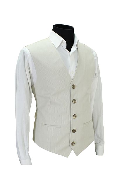 MENTOR REGALO V-Collar Bone Color Printed Men's Vest Regular Fit with Buttons