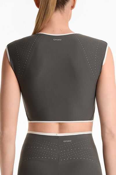 Oysho Perfect-adapt perforated tank top with cups