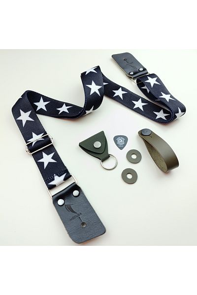 MEDUSA Gtrap Sirius Model Electric Guitar Strap, Strap Lock, Pick Case, Head Connect Device