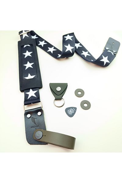 MEDUSA Gtrap Sirius Sr Model Electric Guitar Strap, Strap Lock, Pick Holder, Head Connect Device