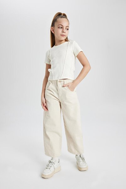 DeFacto Girl's Slouchy Fit Wide Leg Jeans B3166A824Sm