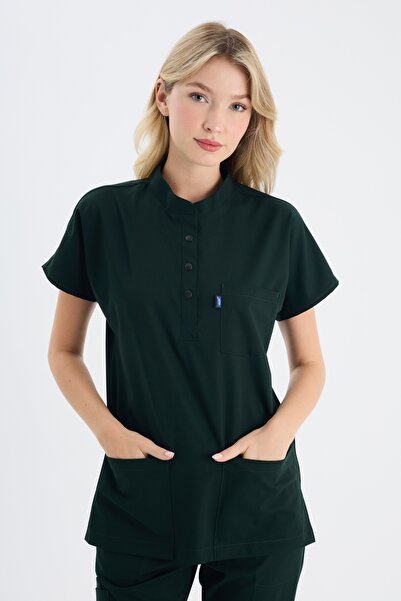 uçak iş giyim Hunter Green PETRA Premium Lycra Fabric Single Top Top pentru m...