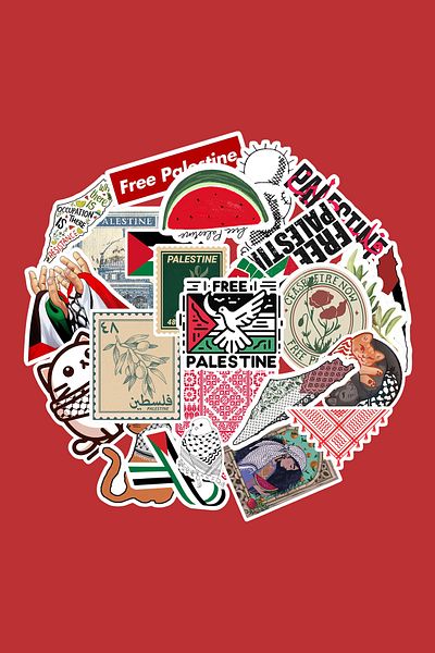 dadi ramba Πακέτο αυτοκόλλητων Palestine - Bullet Journal - Agenda - Planner - Notebook - Αυτοκόλλητο Laptop Sticker