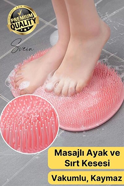 Svein فرشاة استحمام من السيليكون مع كوب شفط - تدليك القدم، وسادة الظهر، غسل ا...