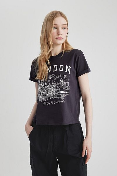DeFacto Coool Fitted Printed Short Sleeve T-Shirt B7060AX24SM
