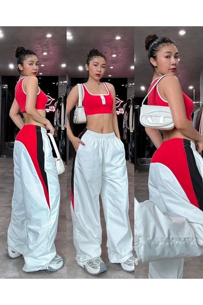 DEEFWEAR Y2K Ribbon Detail Trend Sweatpants/Pants