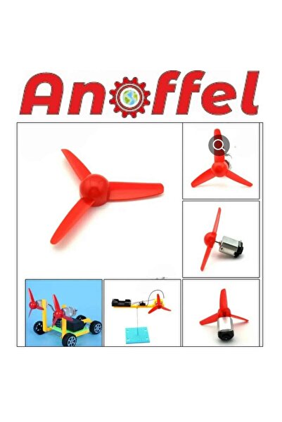 Anoffel Rüzgar Türbini Pervanesi 3 Yaprak Mini Deney Pervanesi 5 adet