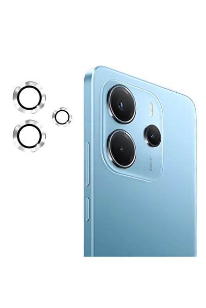 Fibaks Xiaomi Redmi Note 14 4G Uyumlu Kamera Koruma Renkli Lens Koruyucu Temperli Cam Koruma