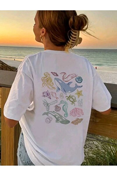 FAVORİST Tricou de damă cu imprimeu pe spate colecția SUMMER