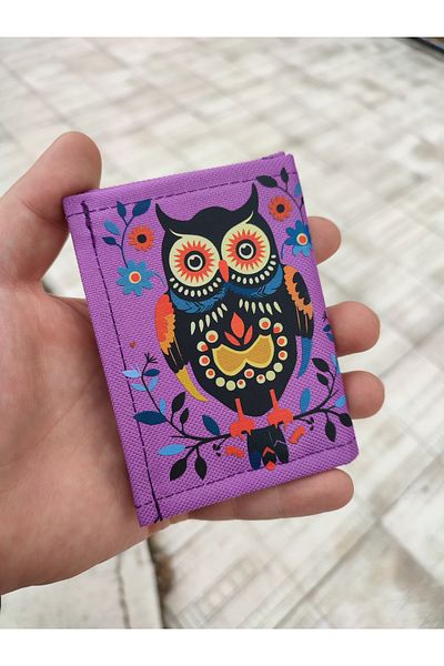 JANJAN Velcro Children's Wallet Sports Wallet Zipper Wallet Printed Wallet Owl Wallet